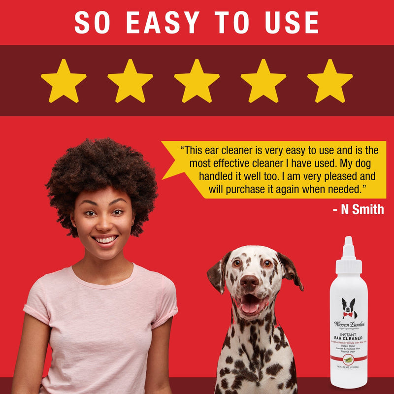 Warren London Instant Ear Cleaner For Dogs 12 oz or 1 gallon - Professional Size - Removes Wax and Odor Spa Product Firebrick 12 Oz,1 Gallon