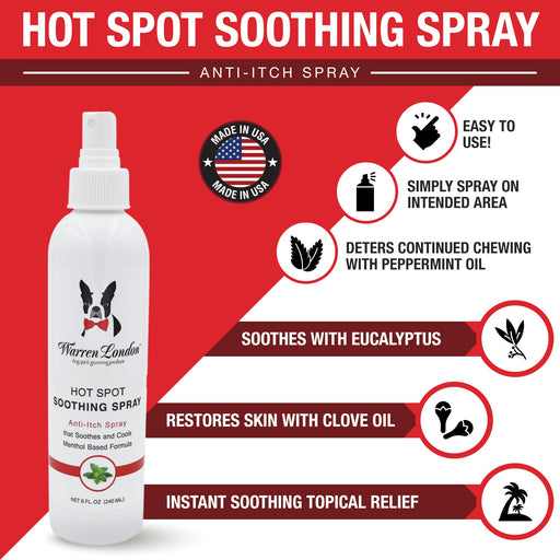 Warren London Hot Spot Soothing Spray - Anti Itch Spray That Soothes And Cools Spa Product White Smoke