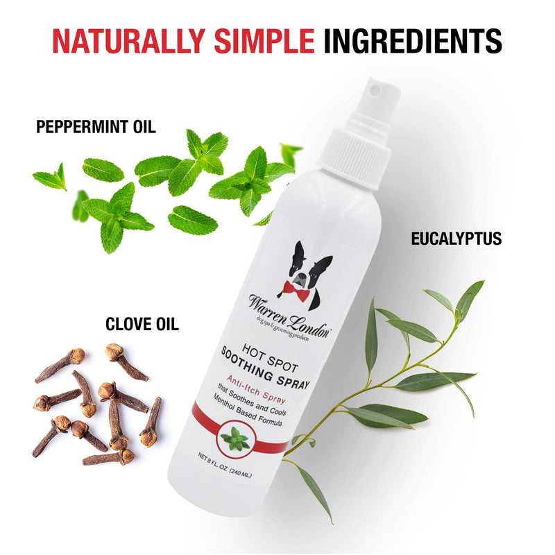 Warren London Hot Spot Soothing Spray - Professional Size Grooming Size Product White Smoke