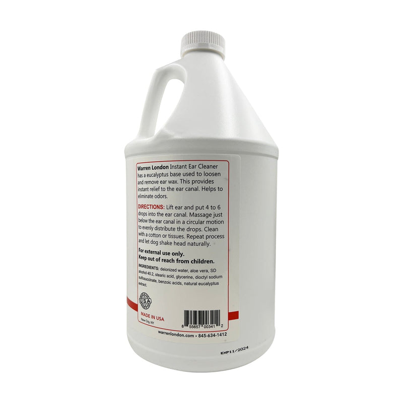 Warren London Instant Ear Cleaner For Dogs 12 oz or 1 gallon - Professional Size - Removes Wax and Odor Spa Product White Smoke 12 Oz,1 Gallon
