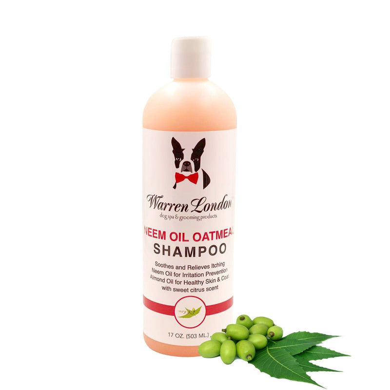 Warren London Neem Oil Oatmeal Shampoo - Soothes and Prevents Itching - Professional Size Grooming Size Product White Smoke