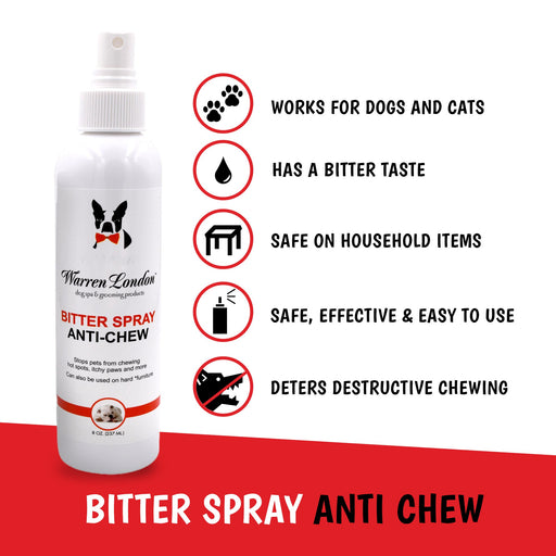 Warren London Dog Bitter Spray Anti-Chew - Anti-Lick Spa Product White Smoke