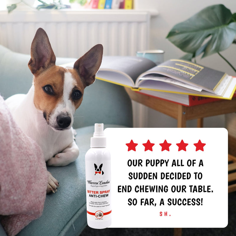 Warren London Dog Bitter Spray Anti-Chew - Anti-Lick Spa Product White Smoke