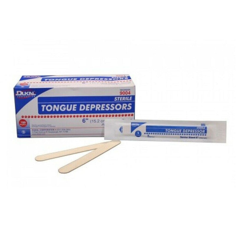 Dukal Dukal Non-Sterile Senior 6" Tongue Depressors 100 Pc/bx Tongue Depressors White Smoke