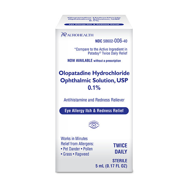 Aurohealth Aurohealth Olopatadine Hydrochloride Ophthalmic Solution USP 0.1% Contact Lens Solution White Smoke