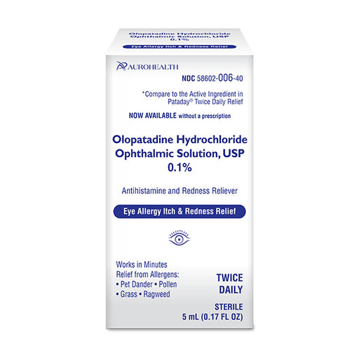 Aurohealth Aurohealth Olopatadine Hydrochloride Ophthalmic Solution USP 0.1% Contact Lens Solution White Smoke