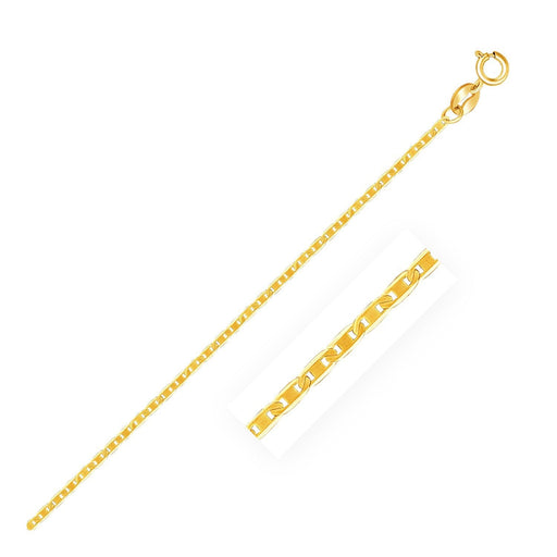Bids.com 10k Yellow Gold Mariner Link Anklet 1.2mm Accessories White Smoke 10 / Yellow Gold