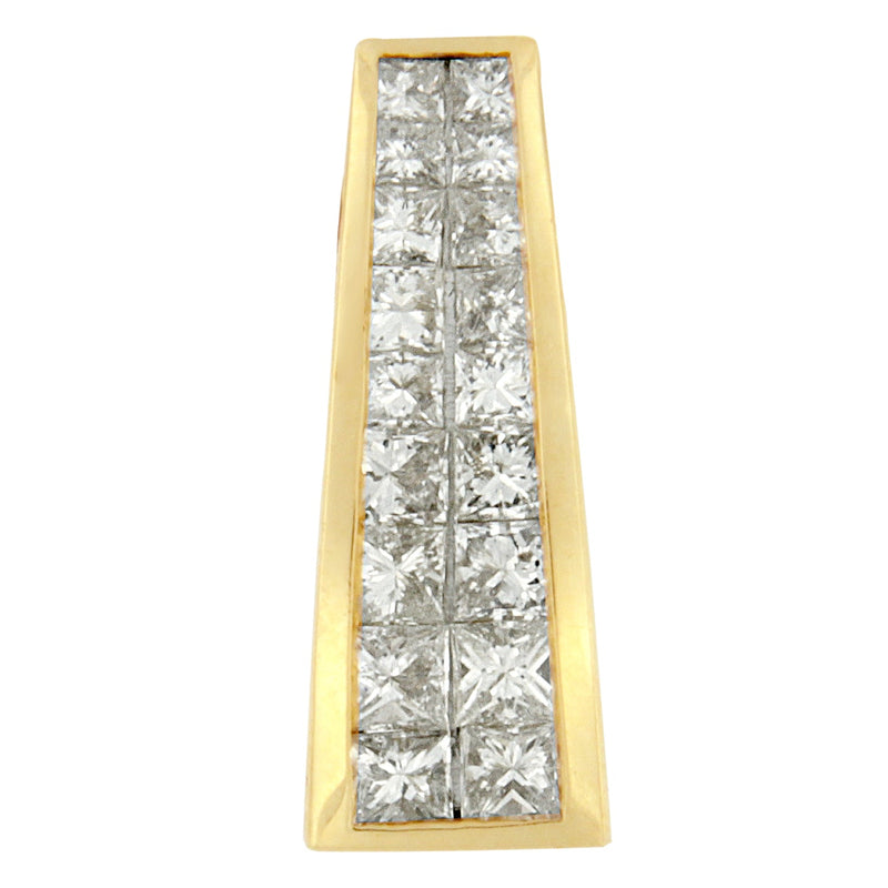 Bids.com 14K Yellow Gold 1 1/2 cttw Princess Cut Diamond Greek Column Pendant Necklace (G-H, VS1-VS2) Necklaces White Smoke Yellow.Gold / 18