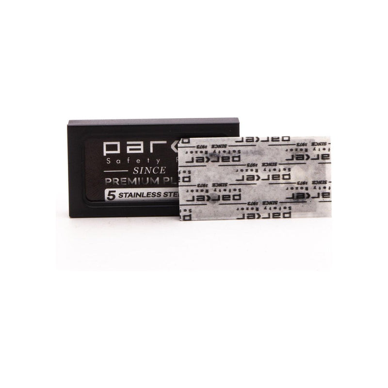 Parker Parker Premium Platinum Stainless Steel DE Razor Blade - 100 Blades Razor Blades Black