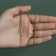 Bids.com 3.2mm 14k Yellow Gold Oval Rolo Chain Necklaces Dark Slate Gray 18 / Yellow Gold