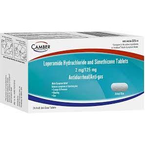 Camber Camber Loperamide Hydrochloride And Simethicone 2mg/125mg By 12 (2x6) Unit Dose Tablets Tablet Computers White Smoke