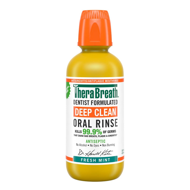 TheraBreath TheraBreath Deep Clean Antiseptic Oral Rinse - 16 Fl Oz Mouthwash White Smoke