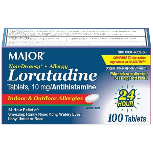 Major Major 24 Hour Allergy Relief Tablets, Compare To Claritin Health & Beauty White Smoke