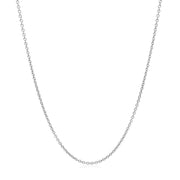 Bids.com 14k White Gold Round Cable Link Chain 1.2mm Necklaces White Smoke 16 / White Gold,17 / White Gold,18 / White Gold,20 / White Gold