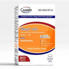 Camber Camber Allergy Relief (Levocetirizine Dihydrochloride) 5mg- 35 Tablets Medicine & Drugs White Smoke