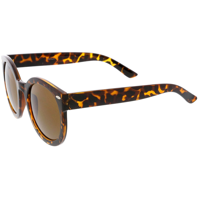 zeroUV Womens Designer Round Oversize Retro Fashion Sunglasses 8623 Sunglasses White Smoke Havana Green,Havana Amber,Black Lavender,Black Smoke,Blue Lavender,Nude Amber,Smoke Lavender,Block Tortoise Amber,White Smoke,Red Smoke,Tortoise  Brown,Black / Smoke (Polarized),Tortoise / Brown (Polarized),Clear / Clear
