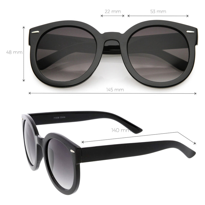 zeroUV Womens Designer Round Oversize Retro Fashion Sunglasses 8623 Sunglasses White Smoke Havana Green,Havana Amber,Black Lavender,Black Smoke,Blue Lavender,Nude Amber,Smoke Lavender,Block Tortoise Amber,White Smoke,Red Smoke,Tortoise  Brown,Black / Smoke (Polarized),Tortoise / Brown (Polarized),Clear / Clear