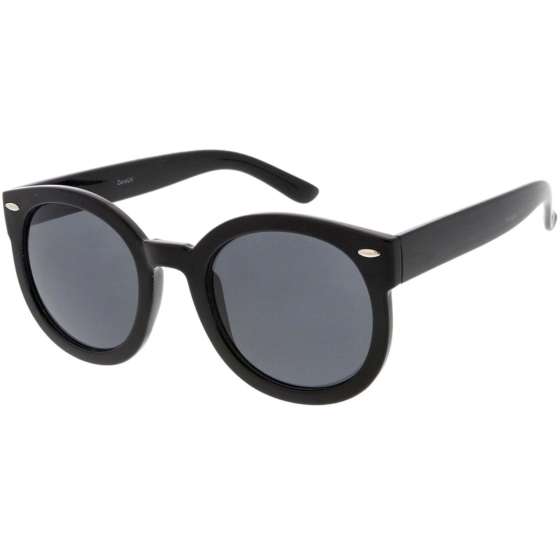 zeroUV Womens Designer Round Oversize Retro Fashion Sunglasses 8623 Sunglasses White Smoke Havana Green,Havana Amber,Black Lavender,Black Smoke,Blue Lavender,Nude Amber,Smoke Lavender,Block Tortoise Amber,White Smoke,Red Smoke,Tortoise  Brown,Black / Smoke (Polarized),Tortoise / Brown (Polarized),Clear / Clear