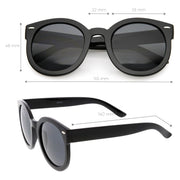 zeroUV Womens Designer Round Oversize Retro Fashion Sunglasses 8623 Sunglasses White Smoke Havana Green,Havana Amber,Black Lavender,Black Smoke,Blue Lavender,Nude Amber,Smoke Lavender,Block Tortoise Amber,White Smoke,Red Smoke,Tortoise  Brown,Black / Smoke (Polarized),Tortoise / Brown (Polarized),Clear / Clear