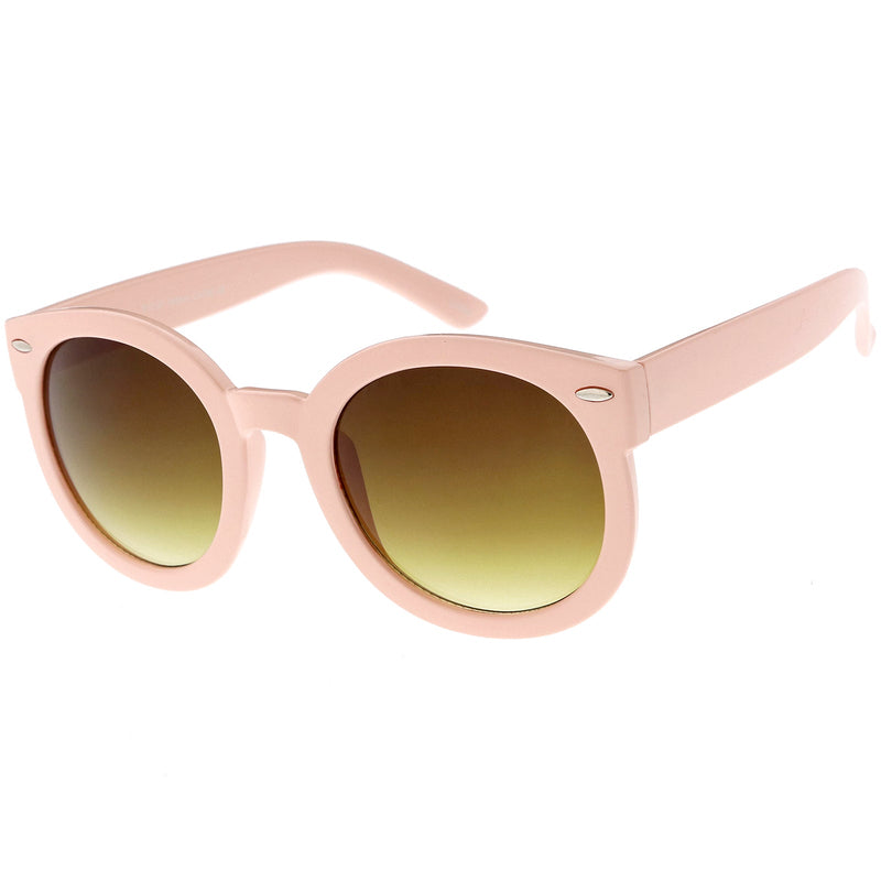 zeroUV Womens Designer Round Oversize Retro Fashion Sunglasses 8623 Sunglasses White Smoke Havana Green,Havana Amber,Black Lavender,Black Smoke,Blue Lavender,Nude Amber,Smoke Lavender,Block Tortoise Amber,White Smoke,Red Smoke,Tortoise  Brown,Black / Smoke (Polarized),Tortoise / Brown (Polarized),Clear / Clear