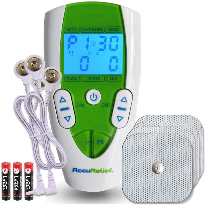 AccuRelief AccuRelief Dual Channel Tens Therapy Electrotherapy Pain System Health Care White Smoke