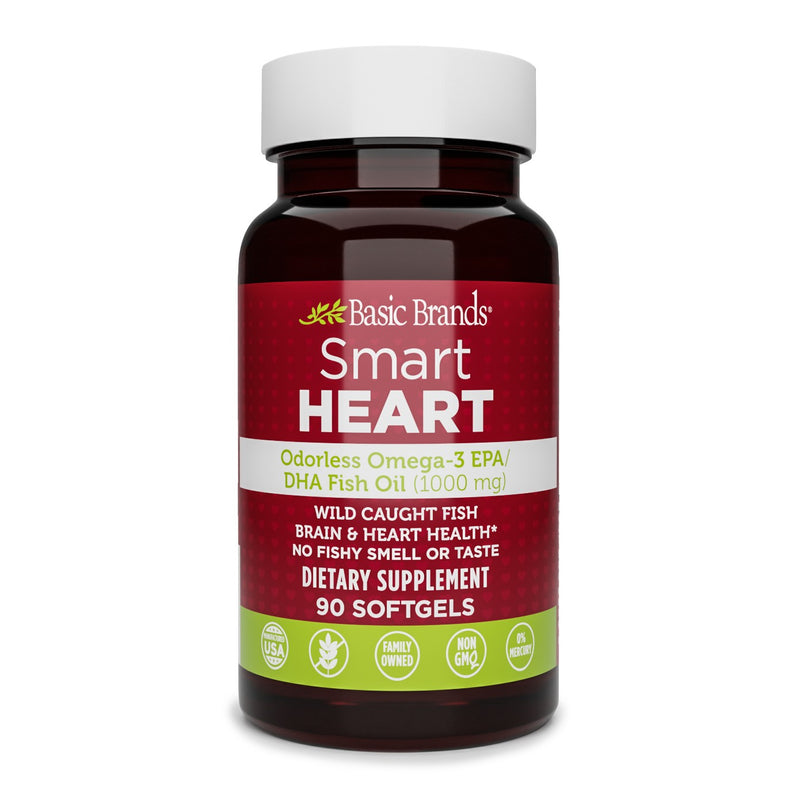 Basic Organics Basic Organics Omega-3 Natural Fish Oil (1000 Mg) - 50 Softgels Health & Beauty White Smoke