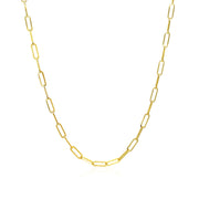 Bids.com 14K Yellow Gold Delicate Paperclip Chain (2.1mm) Necklaces White Smoke 16 / Yellow Gold,18 / Yellow Gold,20 / Yellow Gold,24 / Yellow Gold