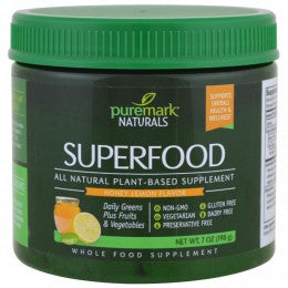 21st Century 21st Century Puremark Naturals Superfood Powder Honey Lemon 7 Oz Vitamins & Supplements Dark Slate Gray