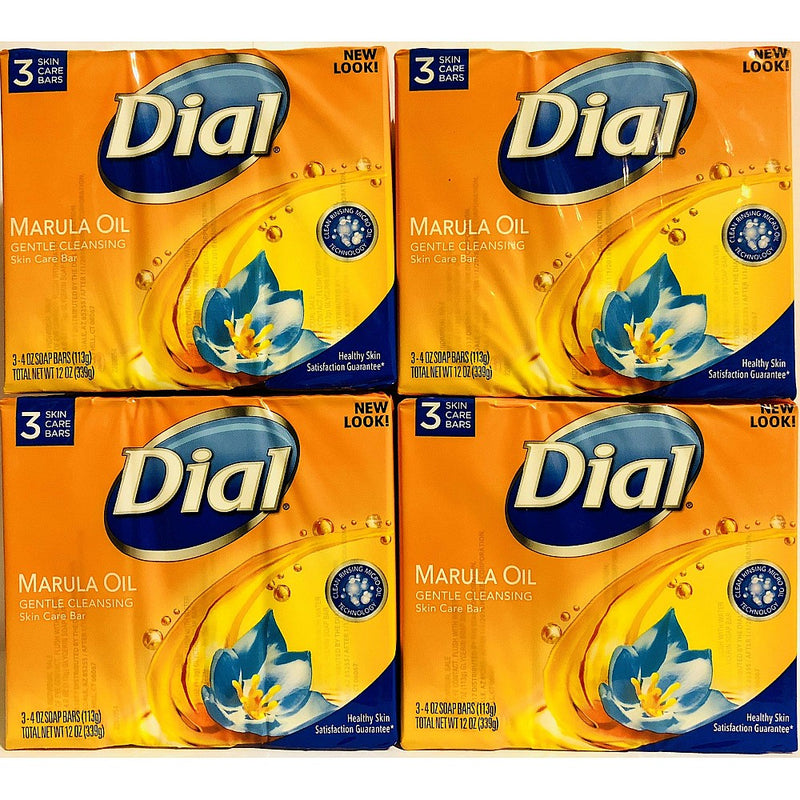 Dial Dial Marula Oil Gentle Cleansing Skin Care Soap 3-4 Oz. Bars Bar Soap Dark Orange
