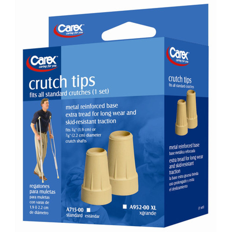 Carex Carex Extra Large Crutch Tips Mobility & Accessibility Steel Blue