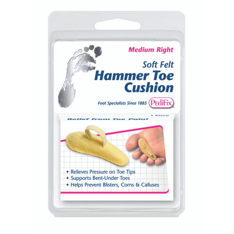 Pedifix Pedifix Hammer Toe Cushion, Small, Left Foot Care White Smoke