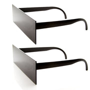 zeroUV Photo Censorship Sunglasses One Piece Black Bar Novelty 8669 Sunglasses White Smoke 2 Pack