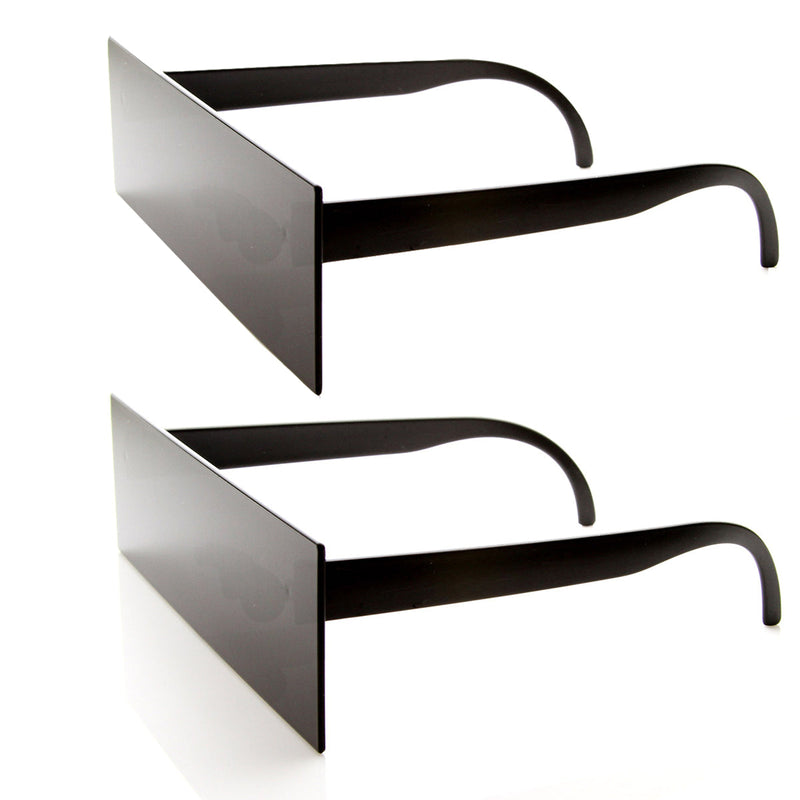 zeroUV Photo Censorship Sunglasses One Piece Black Bar Novelty 8669 Sunglasses White Smoke 2 Pack
