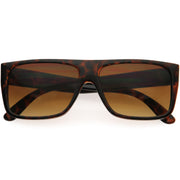 zeroUV Mens Retro Super Flat Top Aviator Square Sunglasses 8685 Sunglasses White Smoke Black,Tortoise,Tortoise Amber,Black / Smoke Polarized,Tortoise Smoke