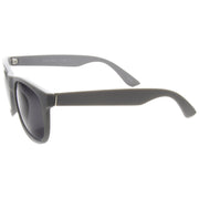 zeroUV Super Retro Hipster Horned Rim Frame Sunglasses 8693 Sunglasses White Smoke Matte Black Smoke,Shiny Black Smoke,Grey Rubber Smoke,Grey Rubber Sun Mirror,Matte Black Purple Mirror