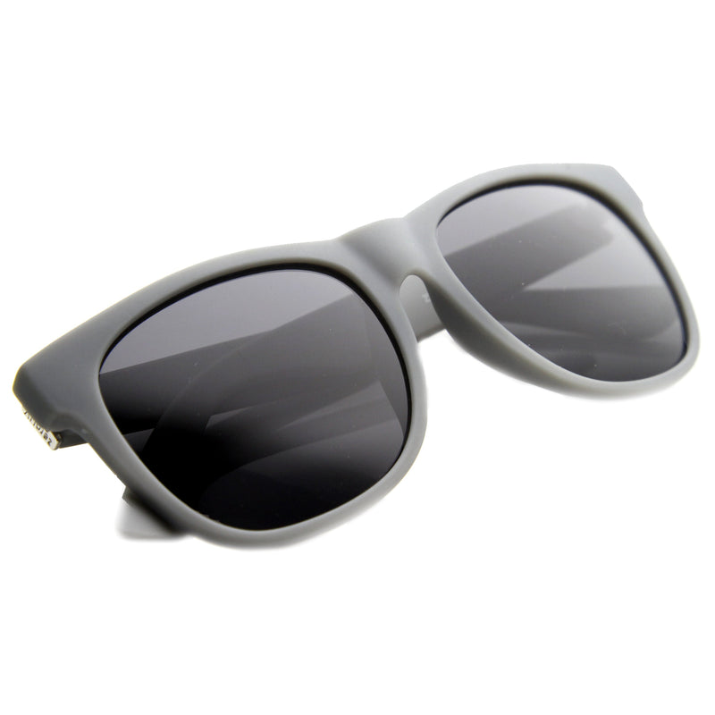 zeroUV Super Retro Hipster Horned Rim Frame Sunglasses 8693 Sunglasses White Smoke Matte Black Smoke,Shiny Black Smoke,Grey Rubber Smoke,Grey Rubber Sun Mirror,Matte Black Purple Mirror