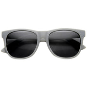zeroUV Super Retro Hipster Horned Rim Frame Sunglasses 8693 Sunglasses White Smoke Grey Rubber Smoke