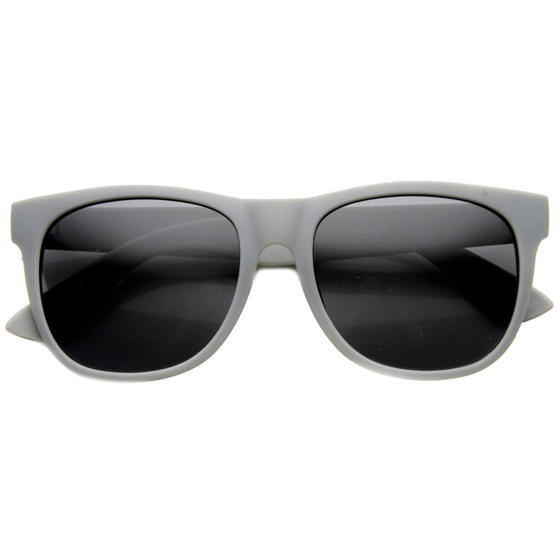 zeroUV Super Retro Hipster Horned Rim Frame Sunglasses 8693 Sunglasses White Smoke Grey Rubber Smoke