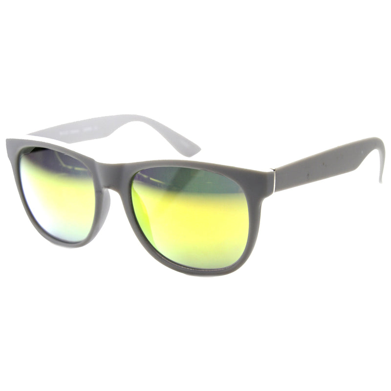 zeroUV Super Retro Hipster Horned Rim Frame Sunglasses 8693 Sunglasses White Smoke Matte Black Smoke,Shiny Black Smoke,Grey Rubber Smoke,Grey Rubber Sun Mirror,Matte Black Purple Mirror