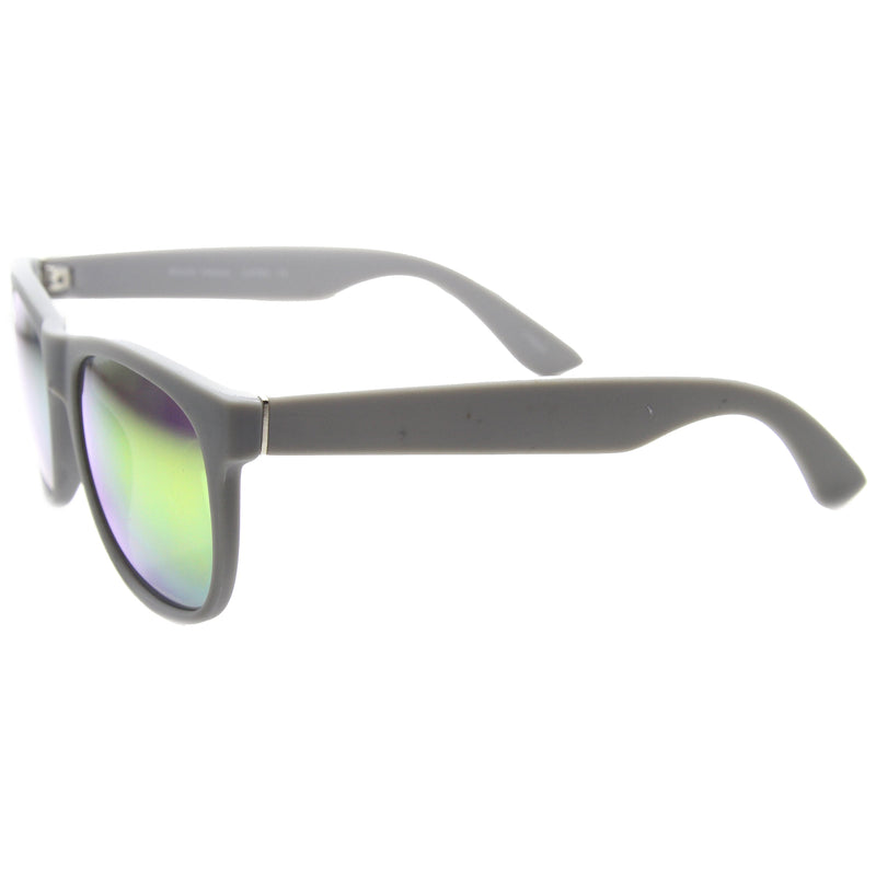 zeroUV Super Retro Hipster Horned Rim Frame Sunglasses 8693 Sunglasses White Smoke Matte Black Smoke,Shiny Black Smoke,Grey Rubber Smoke,Grey Rubber Sun Mirror,Matte Black Purple Mirror