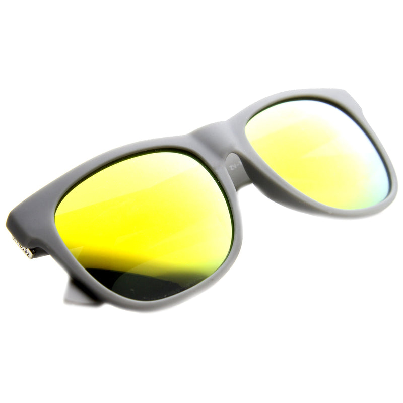 zeroUV Super Retro Hipster Horned Rim Frame Sunglasses 8693 Sunglasses White Smoke Matte Black Smoke,Shiny Black Smoke,Grey Rubber Smoke,Grey Rubber Sun Mirror,Matte Black Purple Mirror