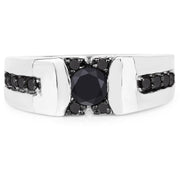 Bids.com 0.83 Carat Genuine Black Diamond .925 Sterling Silver Ring Rings Lavender size 9.00,size 6.00,size 7.00,size 8.00