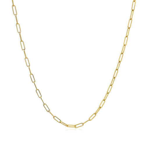 Bids.com 14K Yellow Gold Fine Paperclip Chain (1.5mm) Necklaces White Smoke 16 / Yellow Gold,18 / Yellow Gold,20 / Yellow Gold,24 / Yellow Gold