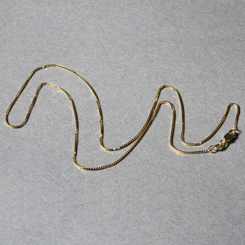 Bids.com 14k Yellow Gold Classic Box Chain 0.7mm Necklaces Dark Gray 16 / Yellow Gold,18 / Yellow Gold,20 / Yellow Gold,24 / Yellow Gold