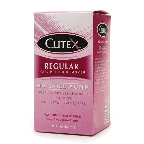 Cutex Cutex Nail Polish Remover No Spill Pump, Regular, 8 Oz Nail Polish Removers Rosy Brown