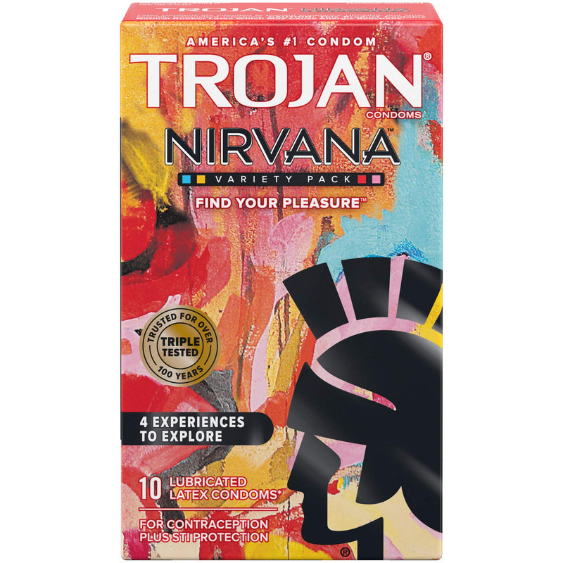 Trojan Trojan Nirvana Collection Lubricated Condoms Condoms Black