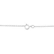 Bids.com .925 Sterling Silver Pave-Set Diamond Accent Angel Wing 18" Double Heart Pendant Necklace (I-J Color, I1-I2 Clarity) Necklaces White Smoke White.Sterling Silver / 18