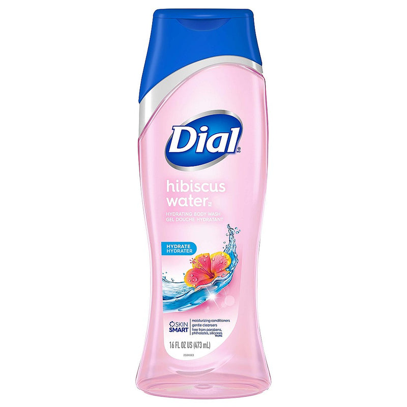 Dial Dial Hibiscus Water Hydrating Body Wash 16 Fl. Oz. Bottle Body Wash Misty Rose