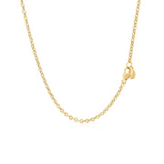 Bids.com 14k Yellow Gold Chain Necklace with Polished Knot Necklaces White Smoke 18 / Yellow Gold