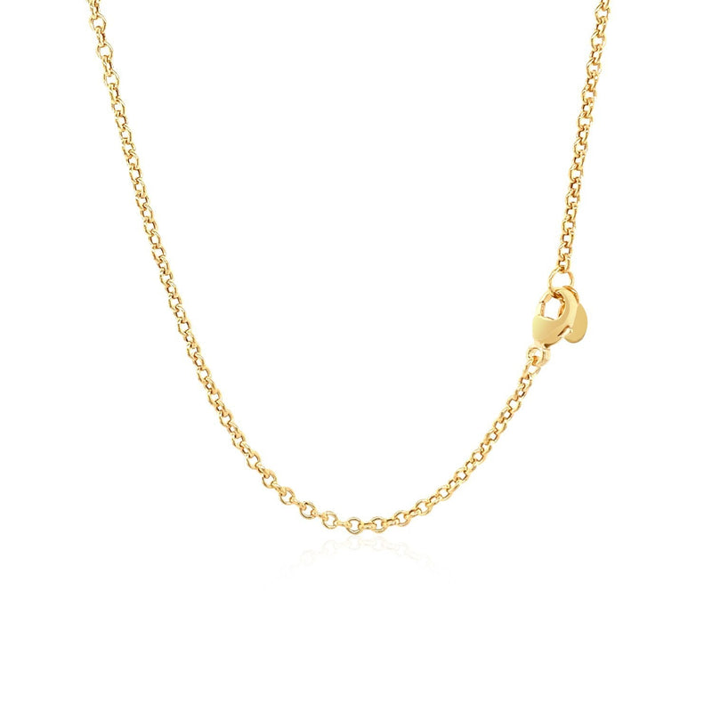 Bids.com 14k Yellow Gold Chain Necklace with Polished Knot Necklaces White Smoke 18 / Yellow Gold